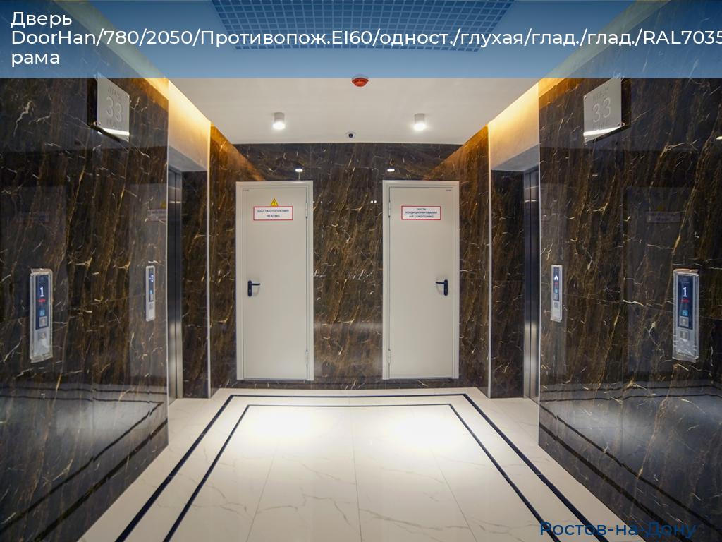 Дверь DoorHan/780/2050/Противопож.EI60/одност./глухая/глад./глад./RAL7035/лев./угл. рама, rostov-na-donu.doorhan.ru